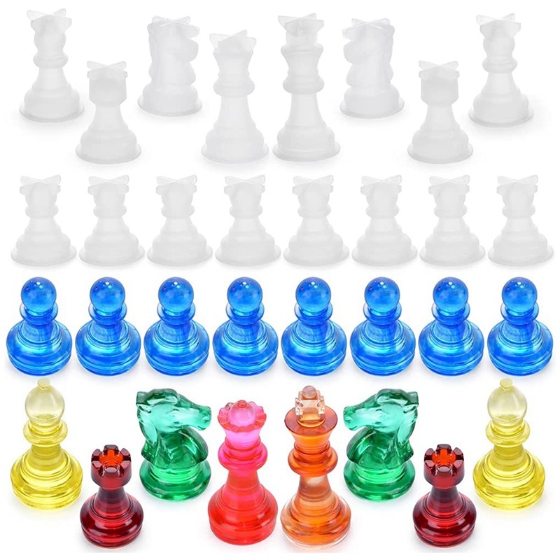 

Chess Mold For Resin Silicone Chess Resin Mold Chess Crystal Epoxy Casting Molds For DIY Crafts Making Birthday Gift