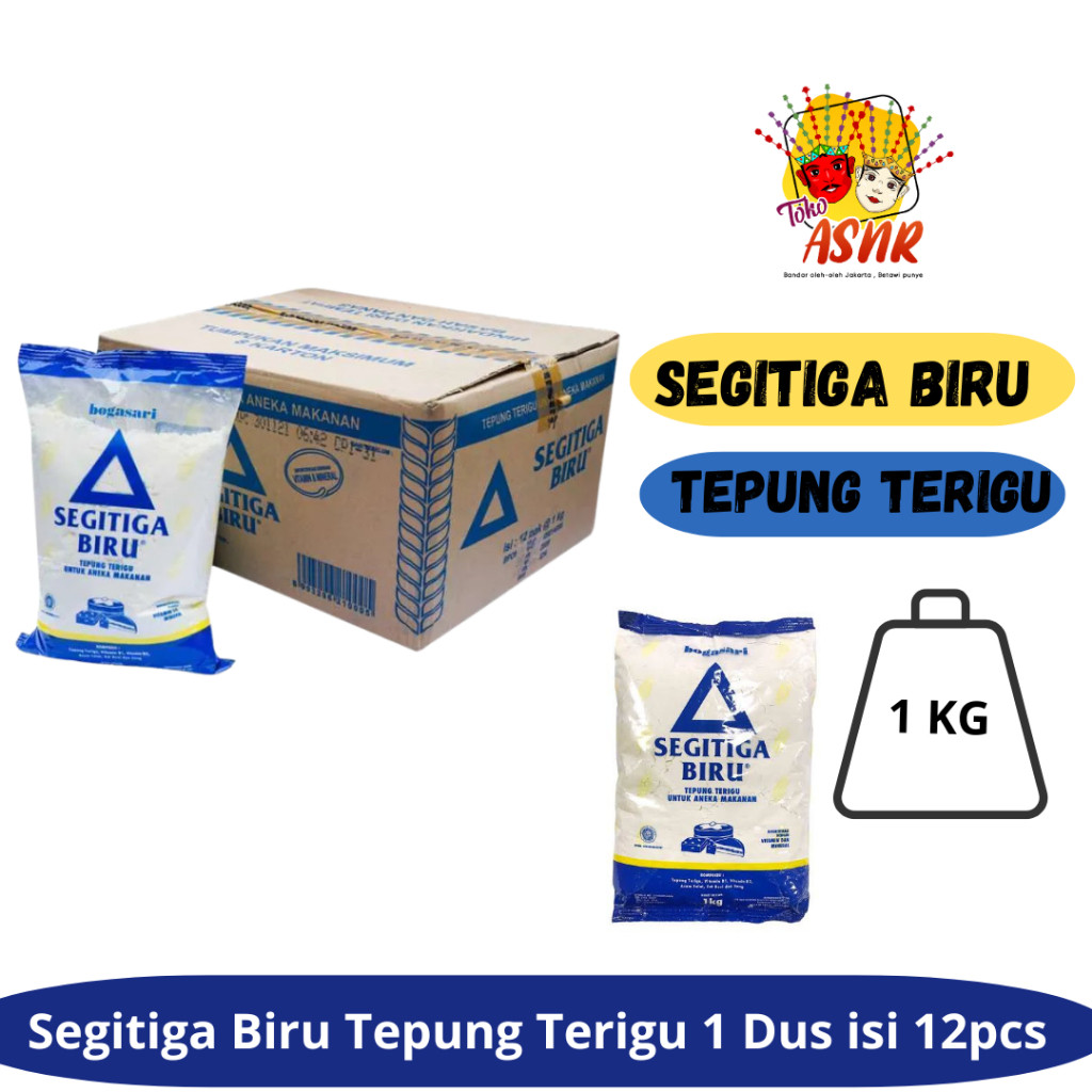 

TEPUNG TERIGU SEGITIGA BIRU KEMASAN 1KG 1 DUS ( ISI 12 BUNGKUS )
