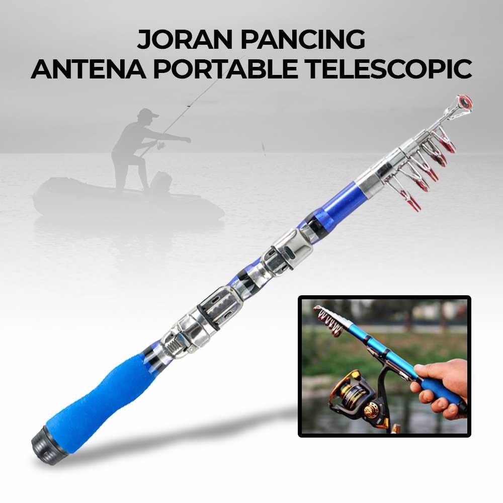 COD Joran Pancing Ikan Model Antena Telescopic Lipat portable Panjang 1.5 Meter Bahan Carbon Fiber L