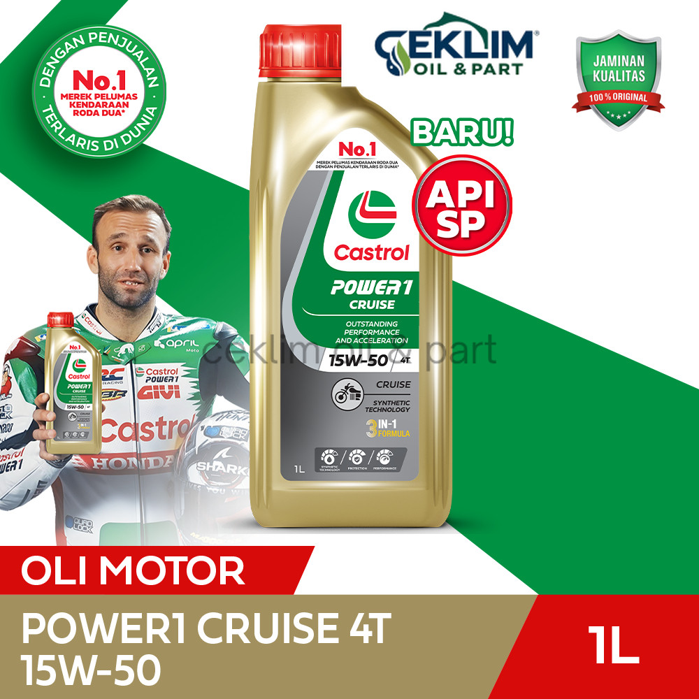 Oli Mesin Motor Castrol POWER1 Cruise 4T 15W-50 (1L)