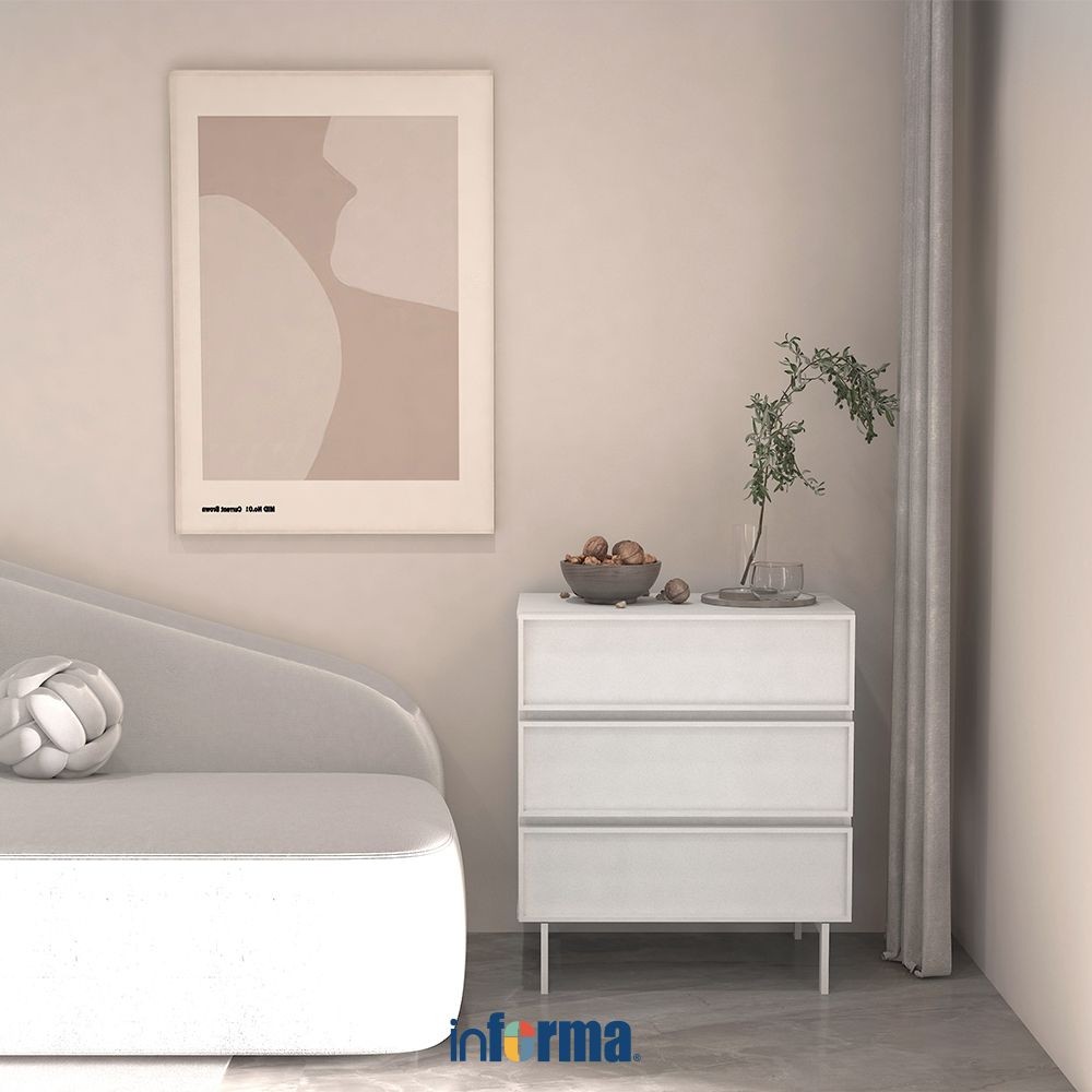 Informa Kai Laci Penyimpanan 3 Tingkat - Abu-Abu Silver Laci Kabinet Serbaguna Cabinet Penyimpanan I