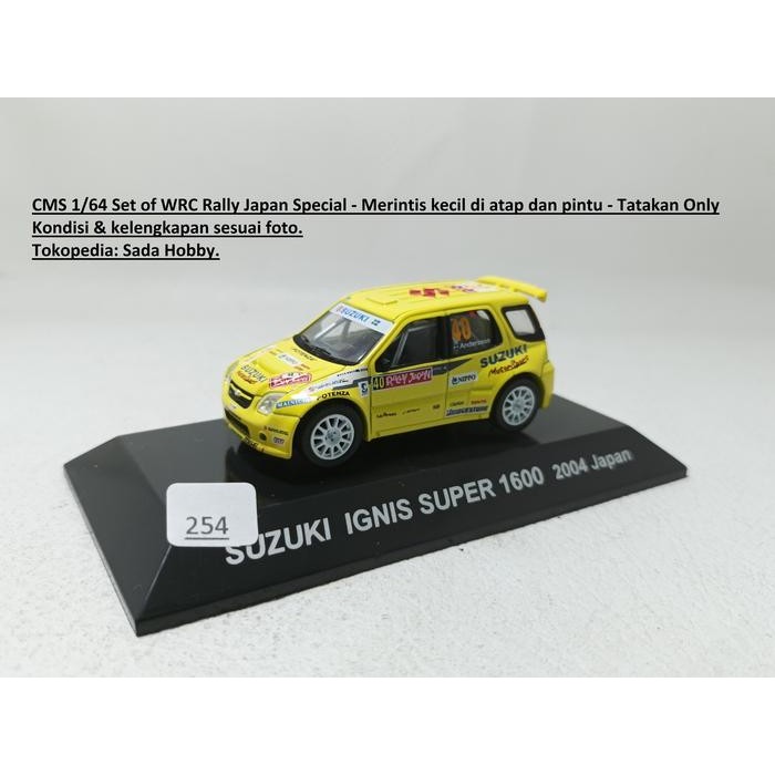 CMs Diecast Skala 1/64 Suzuki Ignis Super 1600 2004 Japan Rally No 40 Ex Gift Pack