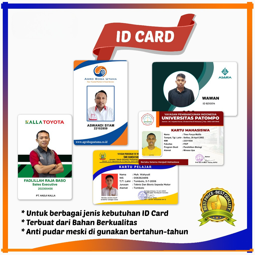 

Cetak ID Card Custom Desain Sesuai Keinginan