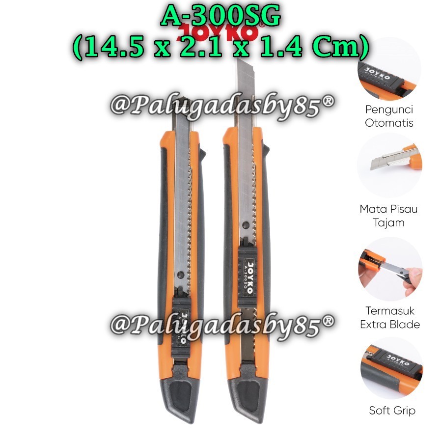 

(1 Biji) GROSIR Cutter JOYKO A-300SG / Cutter Pemotong Joyko A-300SG / Joyko A-300 SG