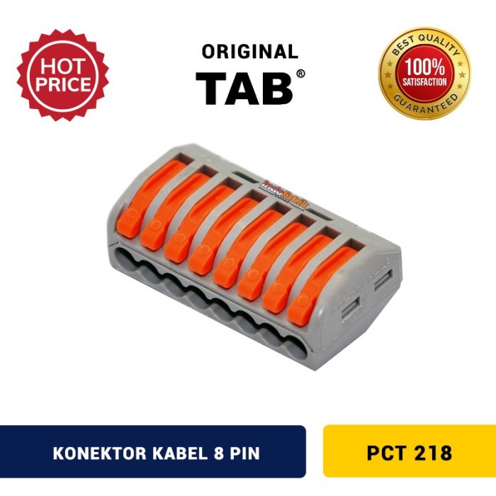 BY99 Konektor Kabel 8 Pin PCT 218 TAB WAGO mod- Terminal 8kabel 8pin - ASLI