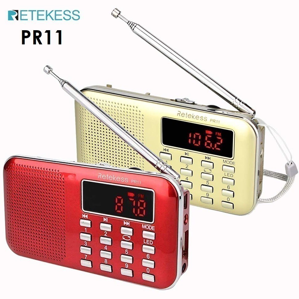 RETEKESS PR11 - Radio Portabel AM|FM dengan MP3 Player