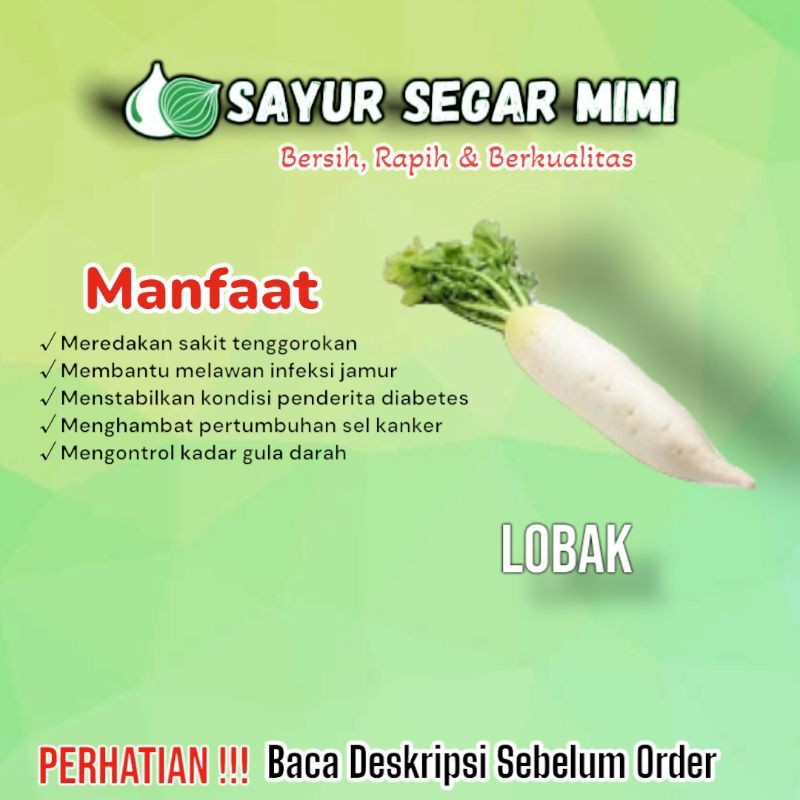 

Lobak - Sayur Palembang