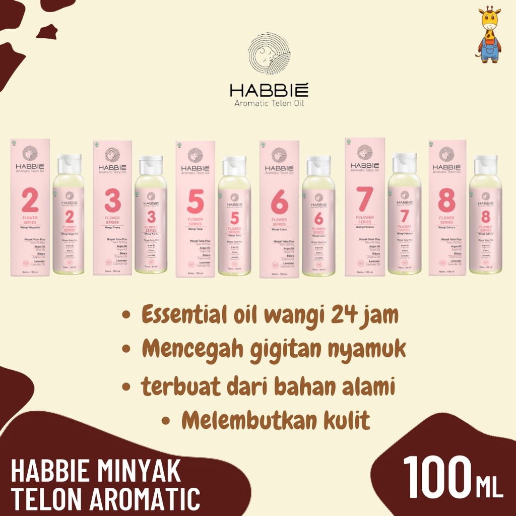 Habbie Minyak Telon Flower 100ml - Minyak Telon Bayi