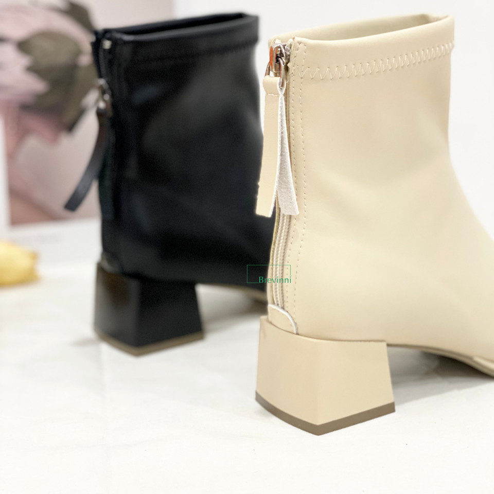 Brevinni Lucia Winter Ankle Boots Heels || Sepatu Boots Wanita Premium Quality || Boots Korea || Boo