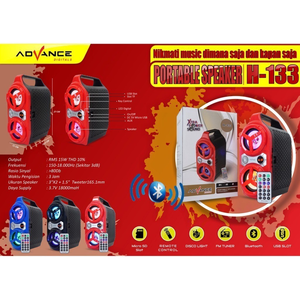 Speaker Bluetooth / Speaker Portable / Speaker Bluetooth Portable / Speaker Blutot / Speaker Advance