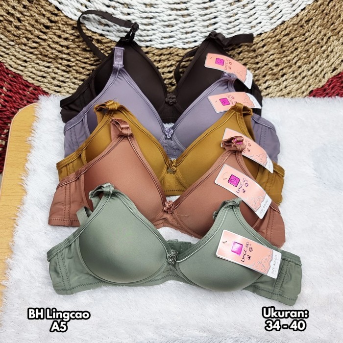 Bundle 1 / 6 Pcs BRA Wanita Lingcao A5 BH Wanita Lingcao BRA Lingcao BH Lingcao A5 Pakaian Dalam Wan
