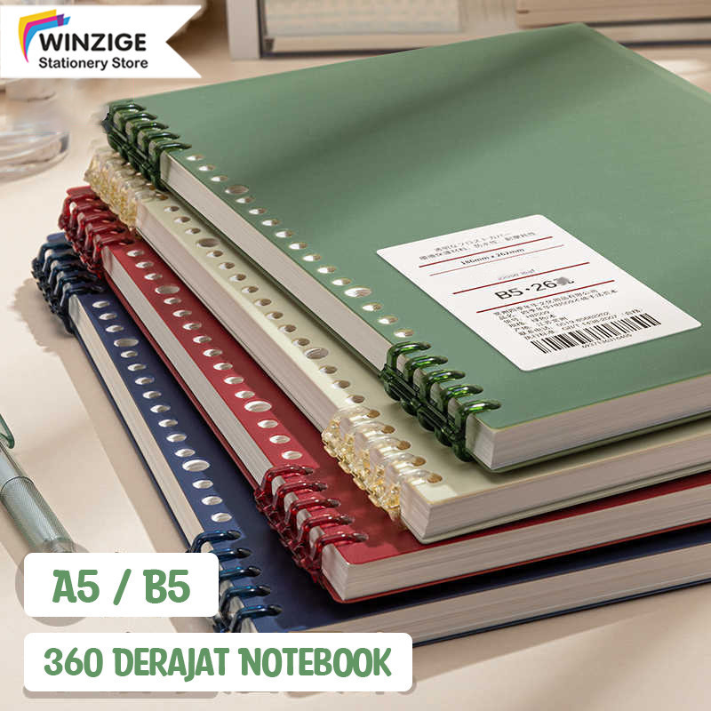 

Winzige Morandi Notebook Aesthetic B5 A5 Buku Tulis Sekolah Lucu Binder 360 Derajat Lose Leaf Binder Kuliah Buku Catatan Stationery Korea School Stuff