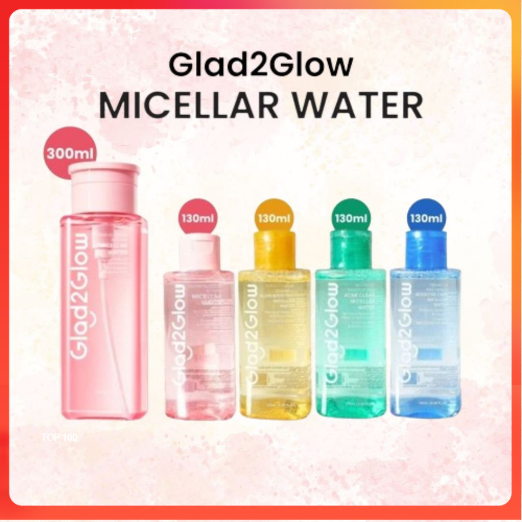 [MDP] GLAD2GLOW MICELLAR WATER SERIES 130 ML & 300 ML || GLAD2GLOW CHERRY BLOSSOM BETAINE || MUGWORT