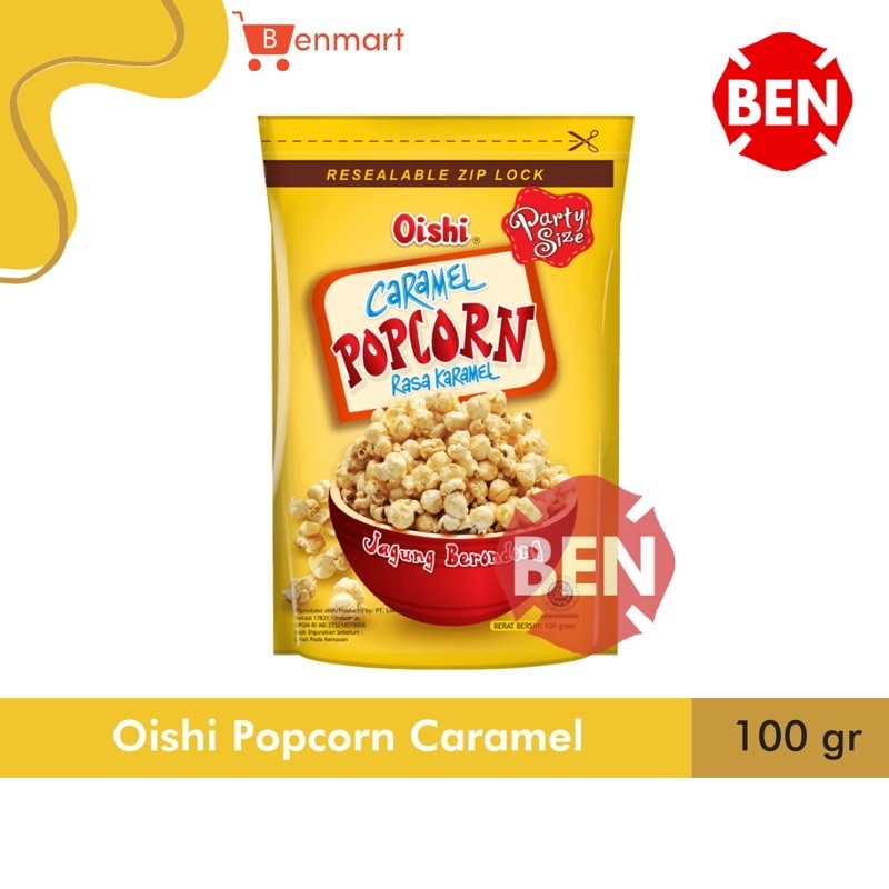 

Oishi Popcorn CARAMEL 100g 100gr 100 g gr gram - Jagung KARAMEL Bag