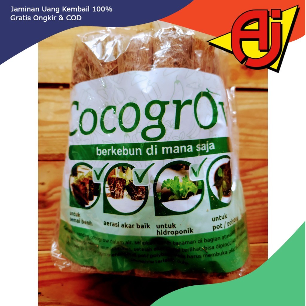 Cocogrow Media Tanam Hidroponik, Semai Benih Cabe, Tomat, Terong, dan Sayuran isi 100 pcs