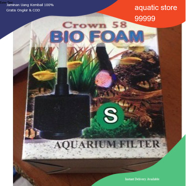 PAKET AERATOR BIOFOAM aquarium filter bio foam crown 58 small cr 1685 sponge filter SELANG 1 METER A