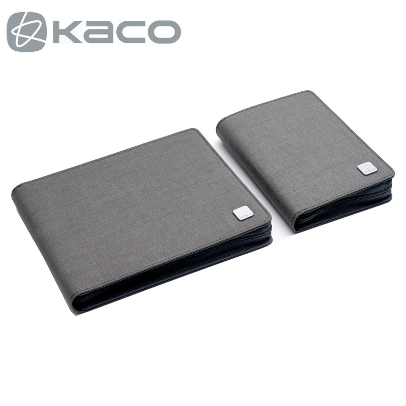 

KACO ALIO Pen Storage Bag Portable Zipper Pencil Bag Pen Case Waterproof Canvas Black Grey for 10 20 Pens