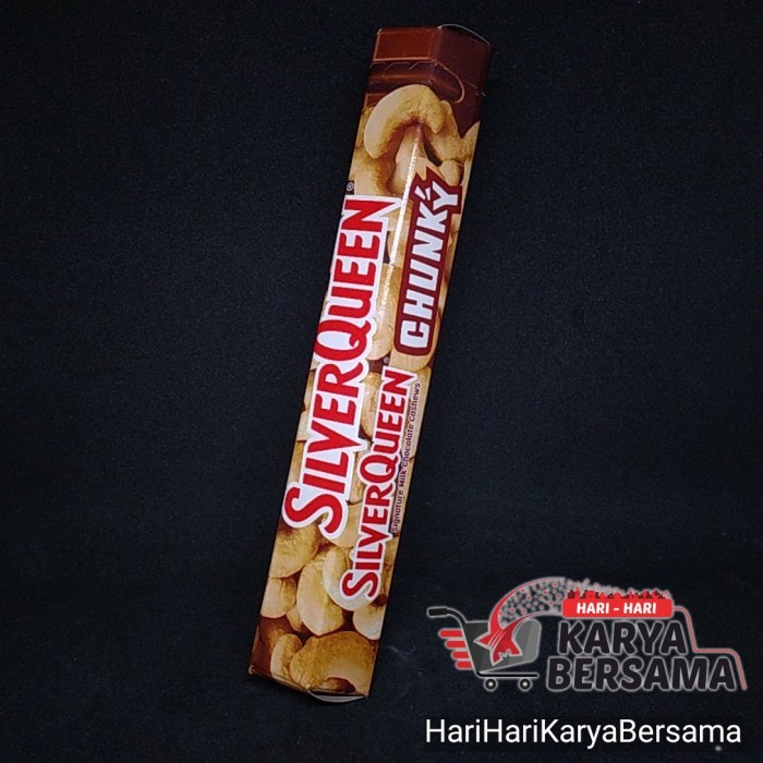 

MAKANAN RINGAN COKELAT BATANG SILVER QUEEN MILK CHOCOLATE CASHEWS CHUNKY BAR 95GR