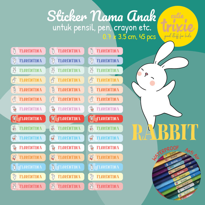 

Sticker Label Nama Pensil RABBIT