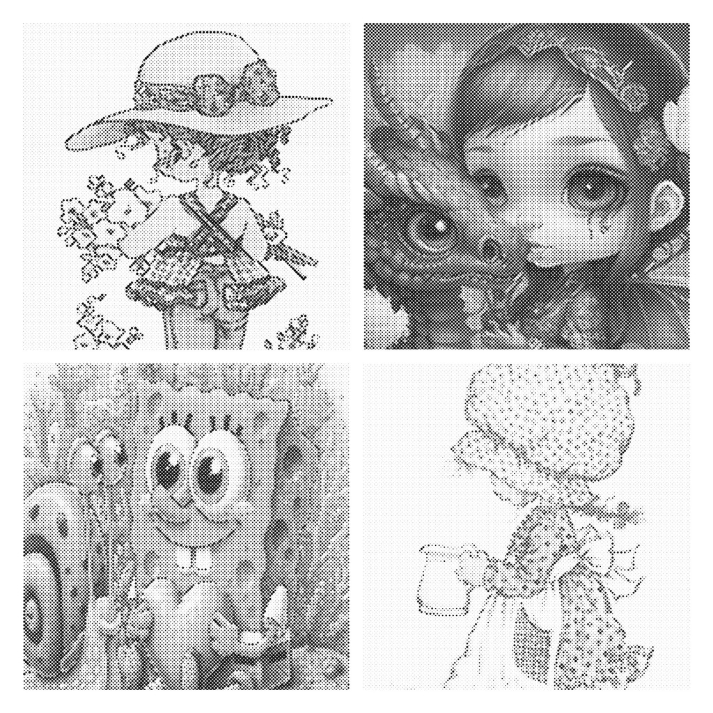 

40x60cm cartoon painting one color dot painting dotting punktmalerei stippelen een kleur stippen stippelkunst stippelschilderij