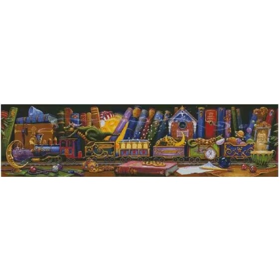 

Train of Dreams Counted Cross Stitch Kits 16CT 18CT 14CT White Canvas Embroidery DIY Handmade Sewing Home Decor