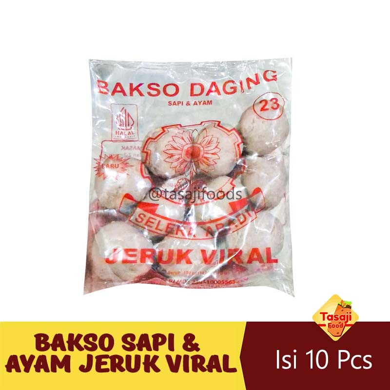 

Bakso Sapi Dan Ayam Jeruk Viral Selera Abadi - 150gr Isi 10 pcs