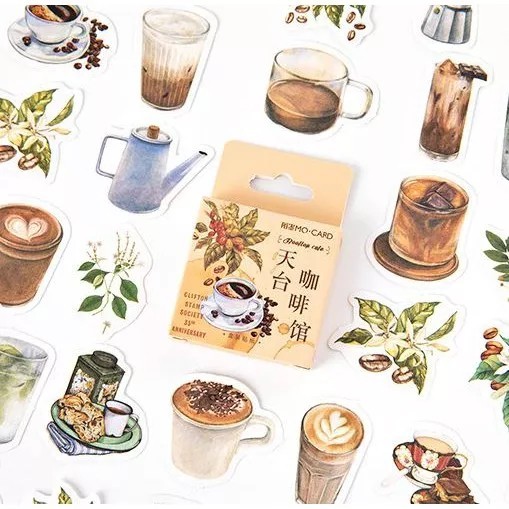 

Sticker Deco Sticker Journal Scrapbook Stiker Diary Coffee