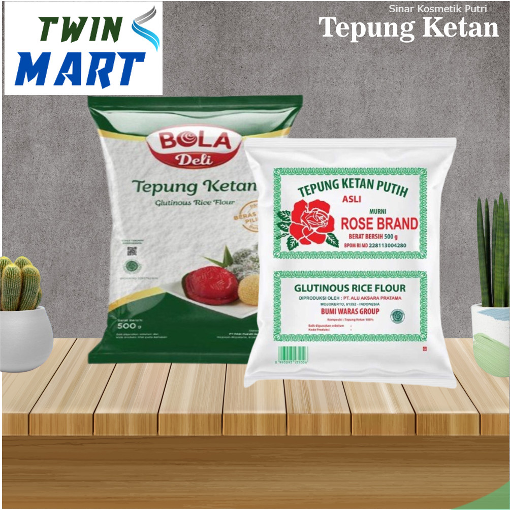 

Tepung Ketan Rose Brand / Tepung Ketan Bola / Kemasan 500gr