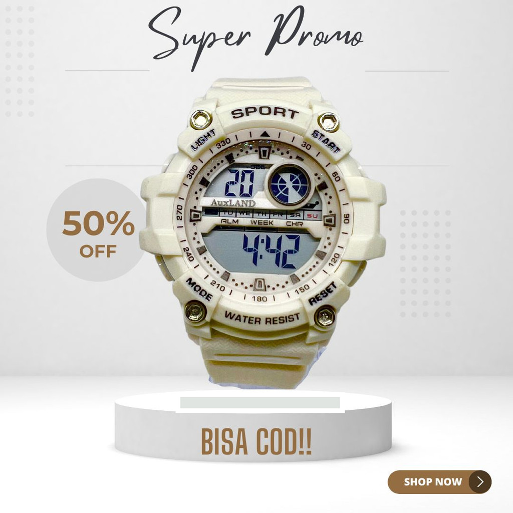 BISA COD AUXLAND Jam Tangan Wanita Digital Water Resistan