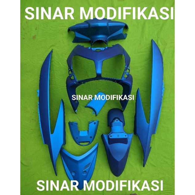 Cover Body Custom Honda Vario karbu 110 warna biru doff
