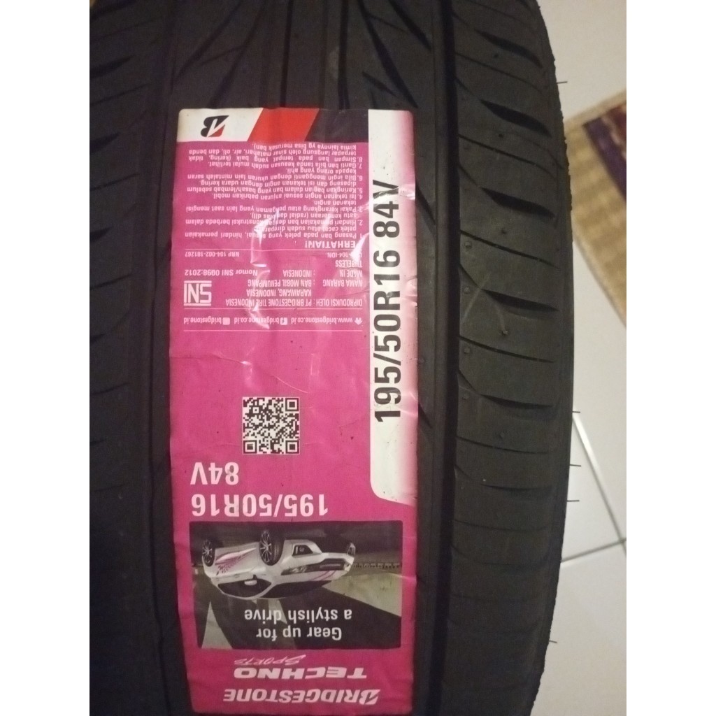 195/50 R16 Bridgestone TECHNO SPORT - Ban Mobil Jazz Yaris Brio