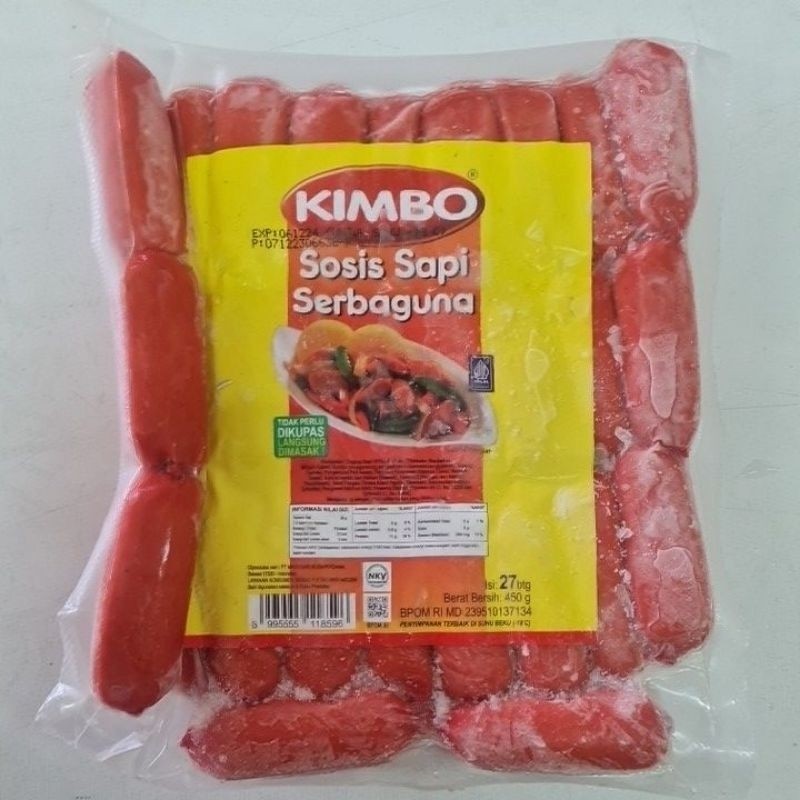 

Kimbo Sosis Sapi Serbaguna 450gram isi 27batang