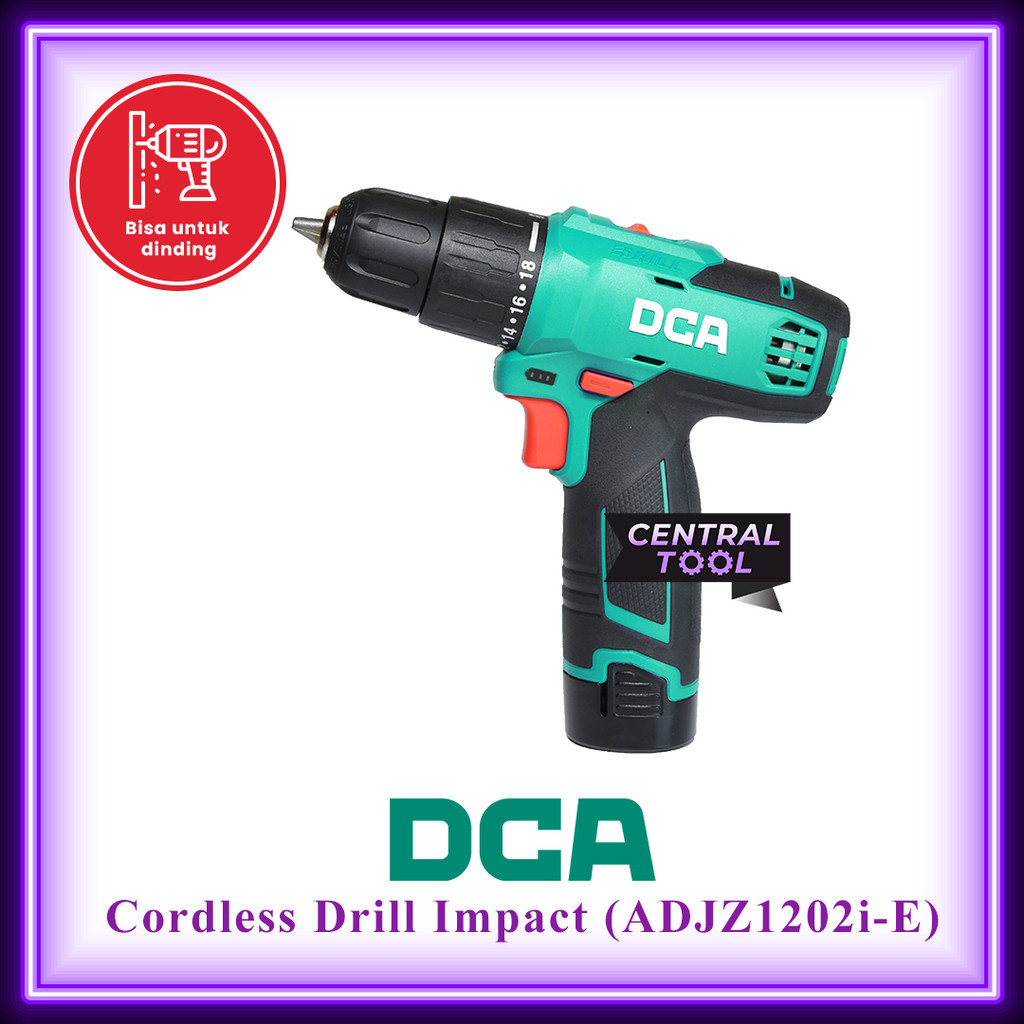 DCA Bor Baterai 12 Volt DCA ADJZ1202iE Impact Cordless Drill ADJZ1202iE 12V