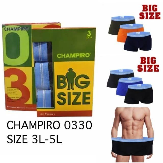 Big Size Champiro 0330 Celana Dalam Pria Ukuran 3L-5L Dalaman Pria