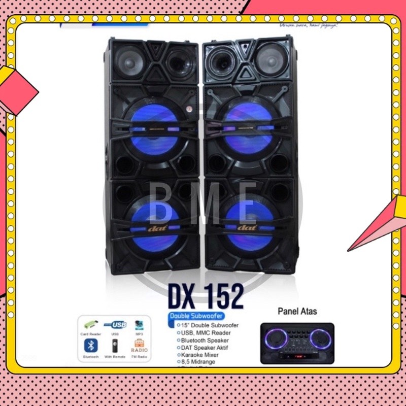 SPEAKER AKTIF PASIF DAT DX152 SPEAKER 15in DOUBLE SUBWOOFER DAT DX 152