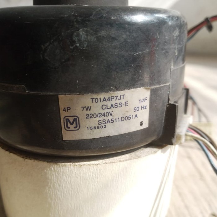D90 Motor Fan Indoor AC Split T01A4P7JT 4P 7W CLASS-E 1uF 220-240V 50Hz SSA511D051A Bekas Cabutan Or