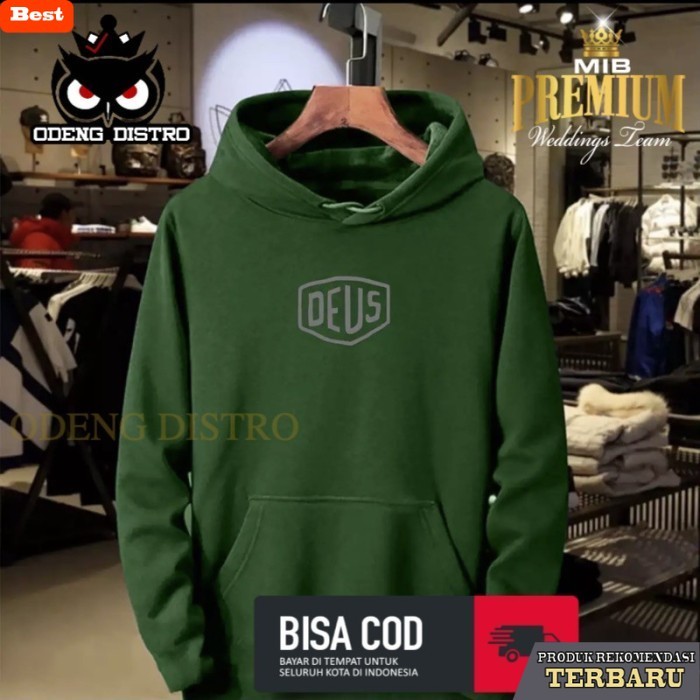 hoodie pria keren Hoodie Deus Premium Silver Jaket Sweater Pria Wanita Keren - ARMY, XXL