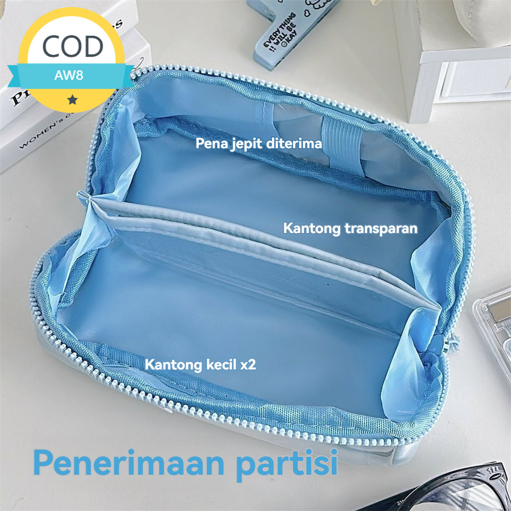 

(COD) Korea style big pencil box organizer bag kotak pensil kawaii besar muat banyak pensil case premium tempat pensil kapasitas besar