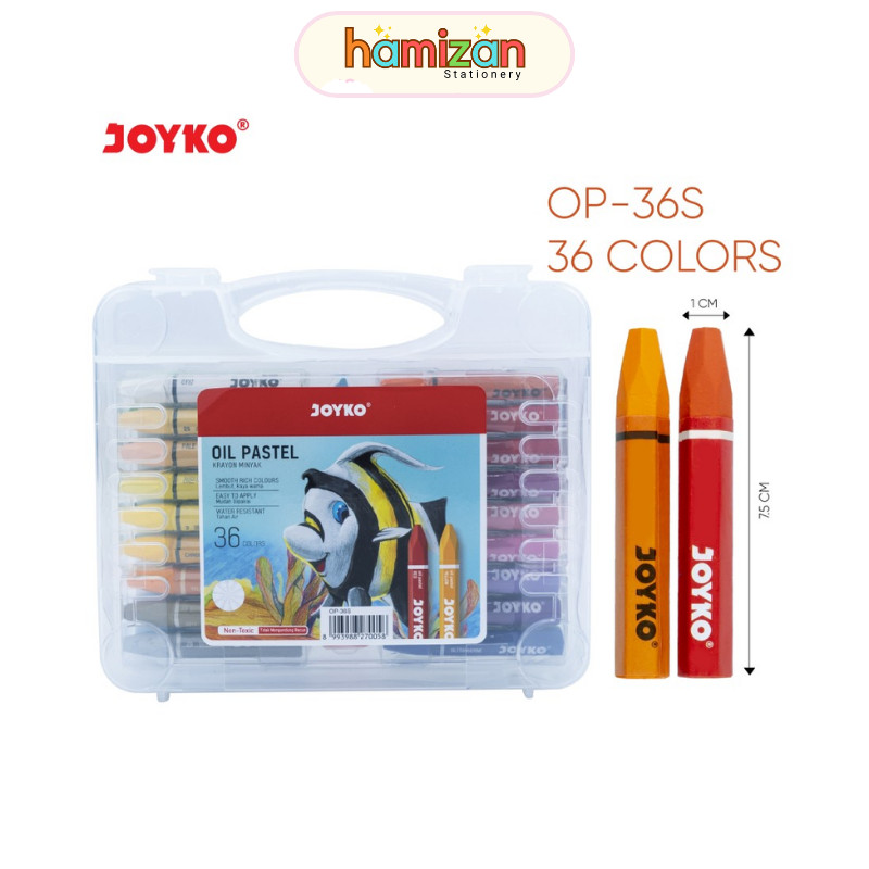 

Oil Pastel 36 warna / Krayon Minyak / Crayon 36w Joyko OP-36S PP / 36 Warna Colors