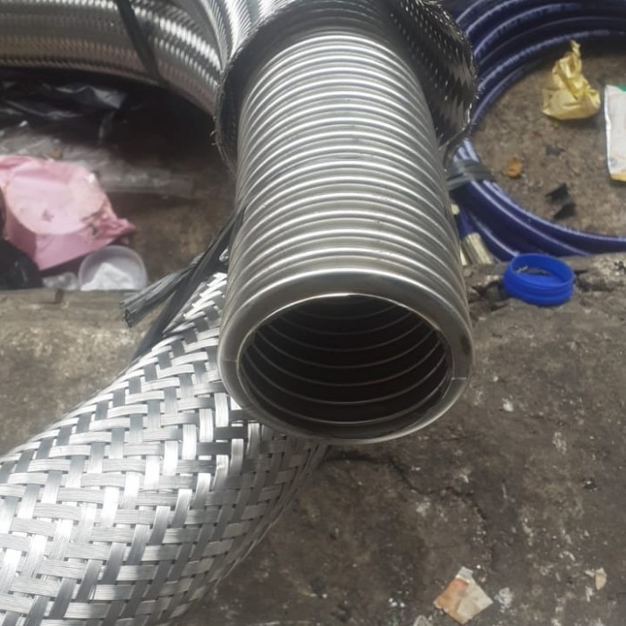 selang flexible knalpot 21/2" stainless / selang flexible metal hose meteran