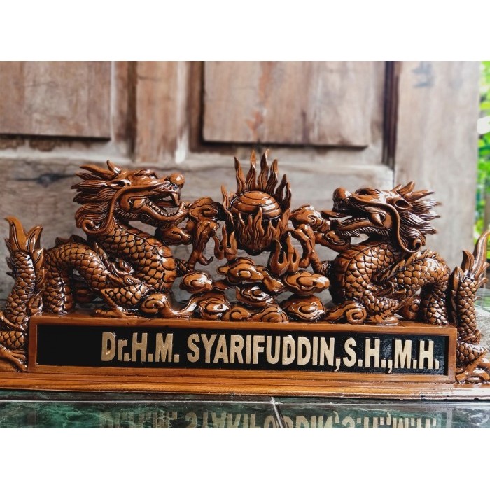 

PAPAN NAMA + PAPAN NAMA KAYU + UKIR + CUSTOM 2 UKIR NAGA yermurah KF3421