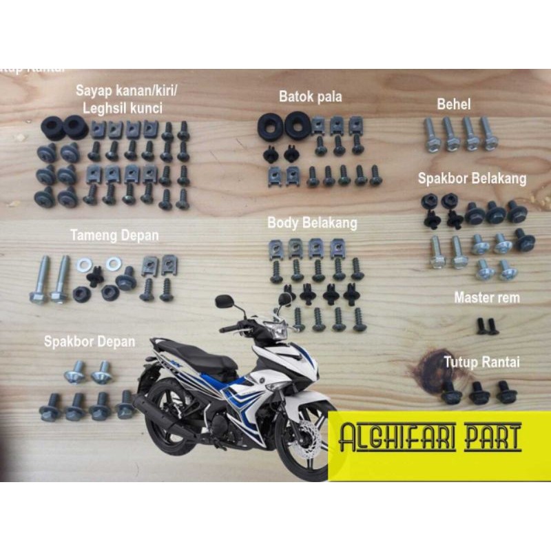 COD / Gratis Ongkir / Diskon / baut full set bodi Jupiter MX king/baut bodi Jupiter MX king fullset 