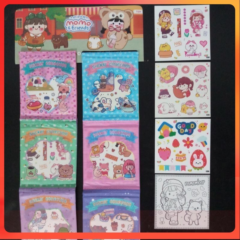 

SATUAN 1 BIJI STIKER RENTENG MOMO ISI 4 Lbr |merk DG
