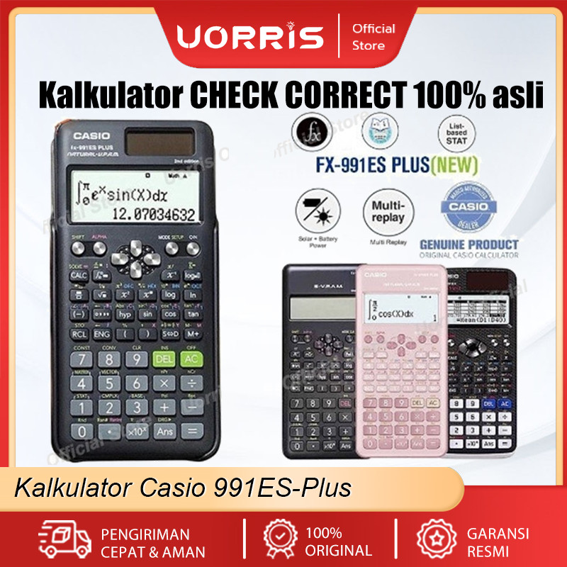 

Kalkulator Scientific Casio ilmiah FX-991EX/991ES-Plus Calculator Scientific Casio Kalkulator Casio Scientific 417 Fungsi/Dua Sumber Tenaga Baterai Dan Tenaga Matahari/40 Konstanta Rumus