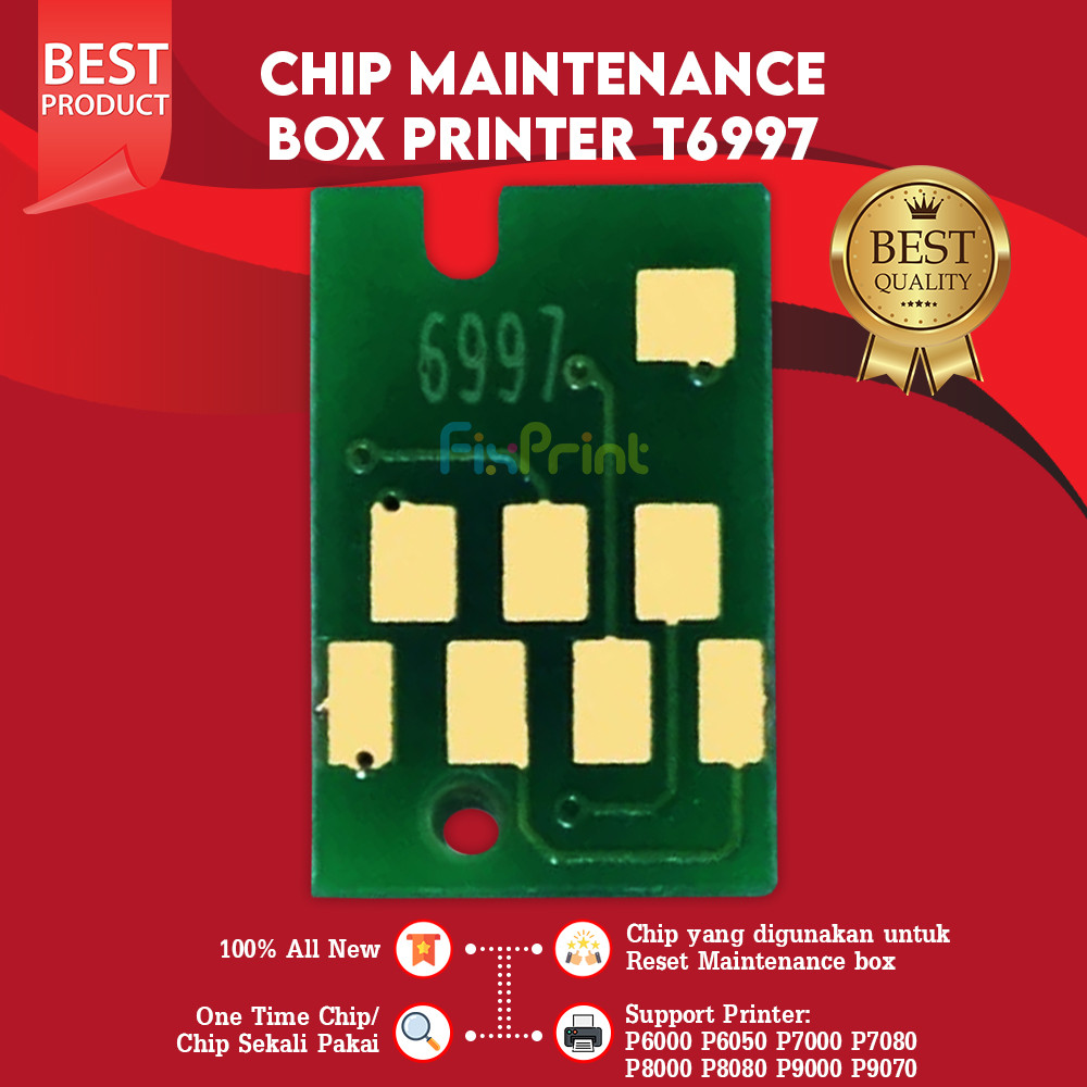 Chip Printer Maintenance Box Epson T6997 Replacement Chip Printer Epson P6000 P6050 P7000 P7080 P800