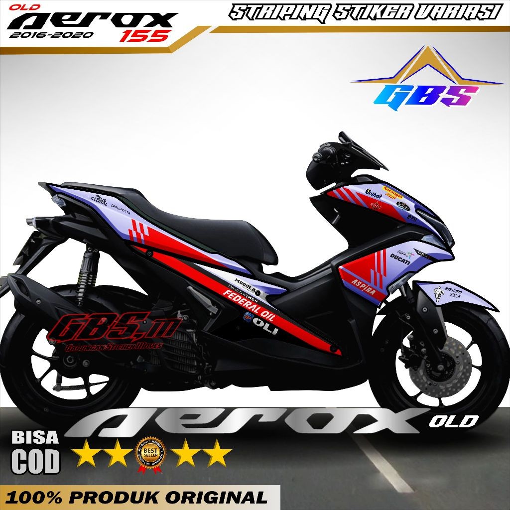 Striping Variasi Aerox 155 Old Stiker Striping Motor Aerox 155 Lama Striping Modifikasi