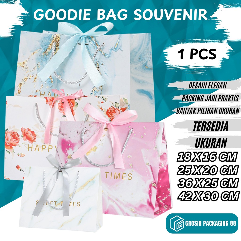 

Paper Bag Marble Flower Aesthetic Free Pita Paperbag Tas Kantong Tenteng Hadiah Wedding Souvenir Bridesmaid Marmer Vintage