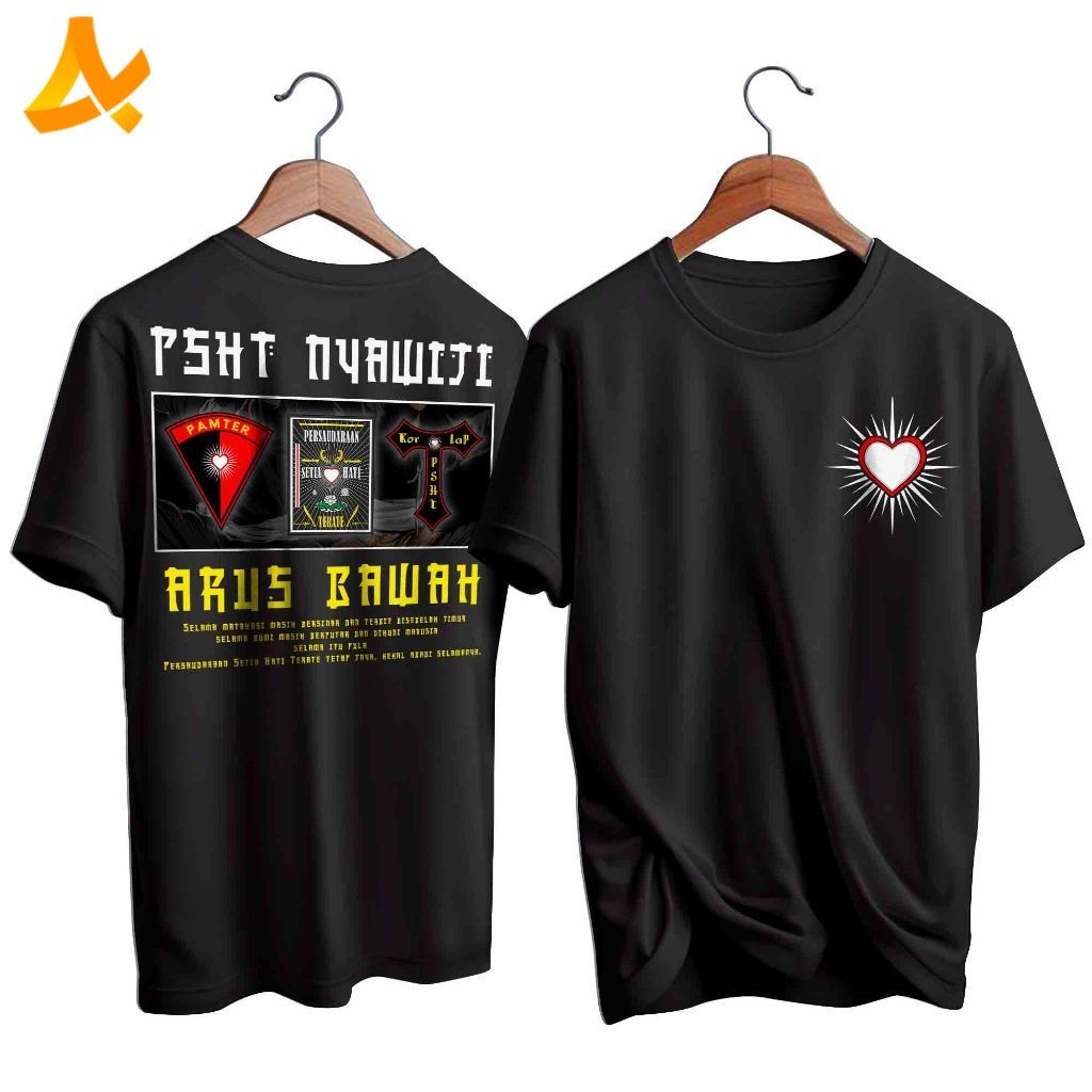 Distro Kaos PSHT ARUS BAWAH Korlap Pamshter Nyawiji Kabeh Seduluran - Kaos PSHT Terbaru SH Terate