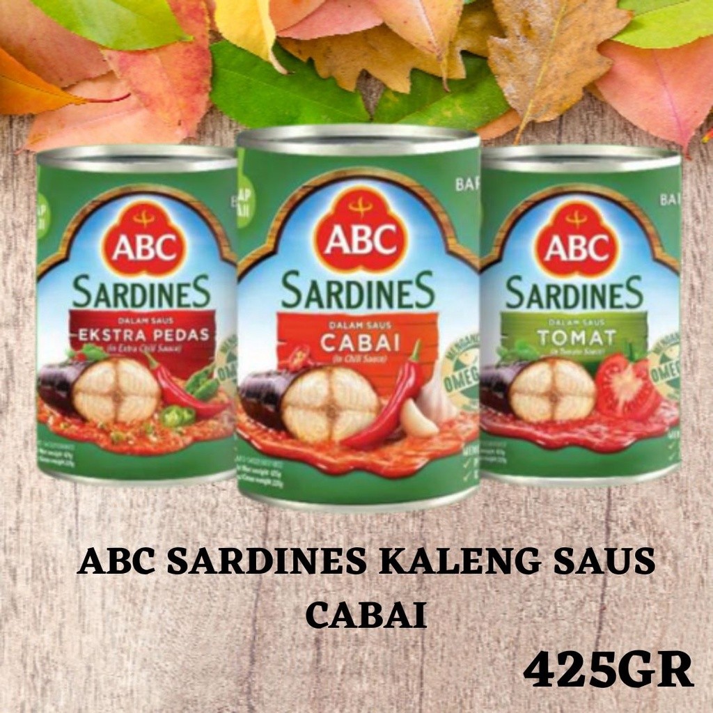 

kimoura shop-ABC Sarden / Sardines kaleng Saus cabai Pedas 425gr Halal murah grosir All varian-undefined