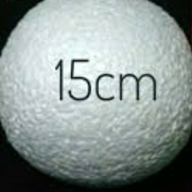 LARIS-Bola gabus 15 cm bulat styrofoam 15cm besar jumbo halus tebal putih